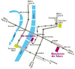 Plan des sites lyonnais