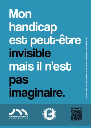 Mon handicap est peut-être invisible mais il n'est pas imaginaire.