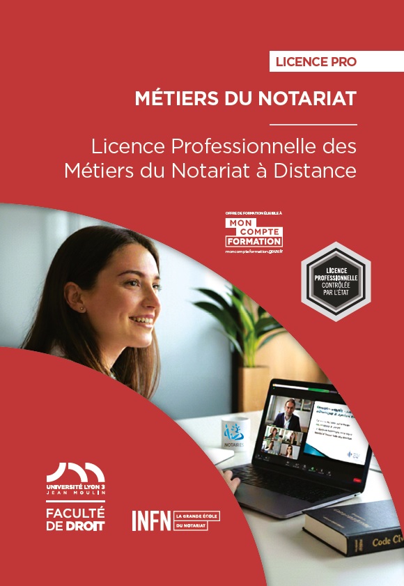 Licence professionnelle des Métiers du Notariat à distance