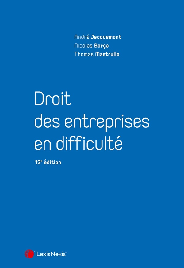 Droit des entreprises en difficulté (13e édition)