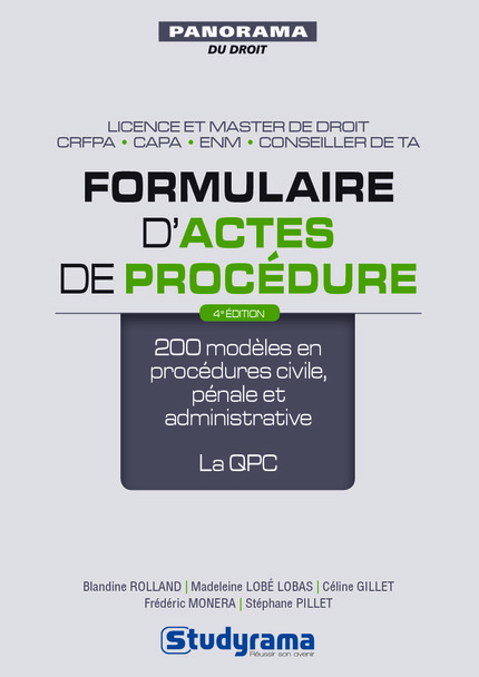 Formulaire d'acte de procédure