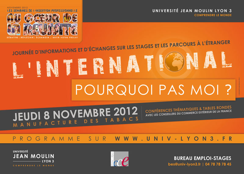 Affiche de la journée l'International... - Lyon 3